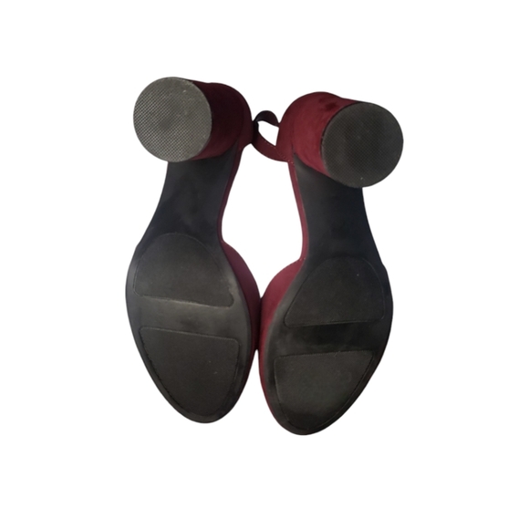 LC Lauren Conrad Hydrangea Wine High Heels Womens Size 9 - Picture 5 of 8